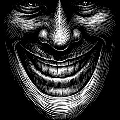 black and white portrait of a person