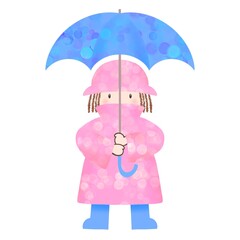 child with umbrella