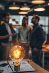 Creative Business Meeting: Brainstorming Ideas for New Project Startup