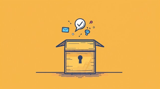 An illustration of an anonymous suggestion box encouraging feedback on diversity