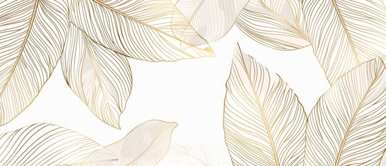 This luxury natural hand drawn foliage pattern design is minimalist linear contour simple, suitable for fabrics, prints, covers, banners, invitations, etc.