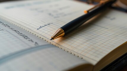 Handwritten goal tracker in a bullet journal