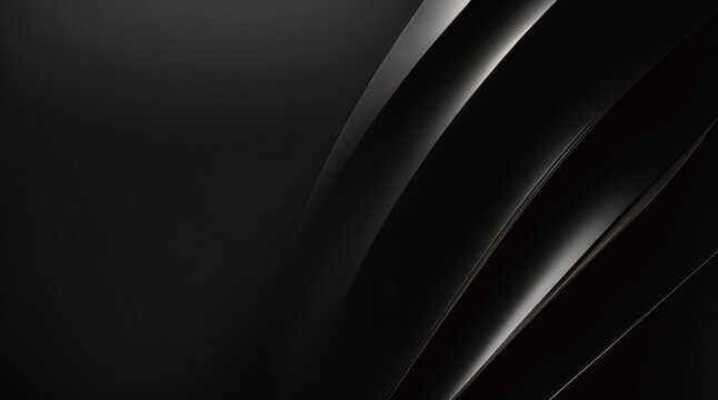Fototapeta 黒の抽象的なバナーの背景。斜めの線を持つ暗い深い黒の動的ベクトルの背景。モダンなクリエイティブなプレミアムグラデーション。幾何学的な要素を持つビジネス プレゼンテーション バナーの 3 d カバー