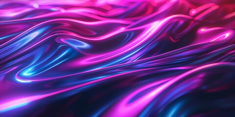 This image exhibits an abstract, fluid satin texture with vivid neon colors creating a modern and dynamic feel