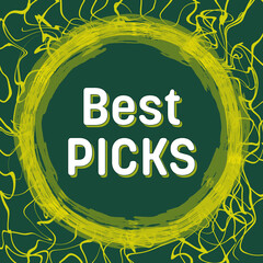 Best Picks Green Yellow Circle Abstract Texture Text 