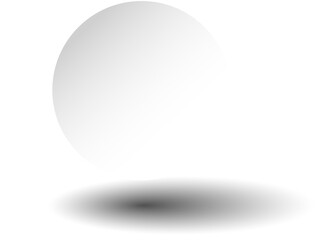 White paper round shadow