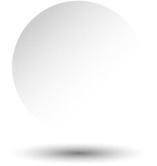 White paper round shadow