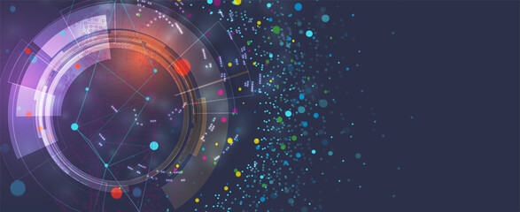 The abstract technology background for science and business presentation