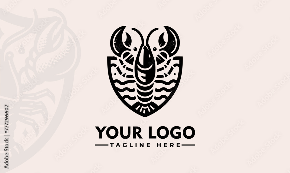 Canvas Prints Vintage Lobster Logo Vector Unique Design for Business Identity Premium Lobster Symbol for Branding