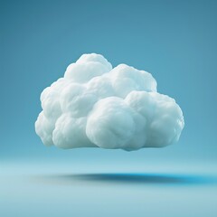Explore the endless possibilities of cloud computing and hosting with a captivating image of a white cloud against a striking blue backdrop