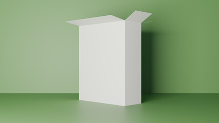 a white box with a handle on a green surface