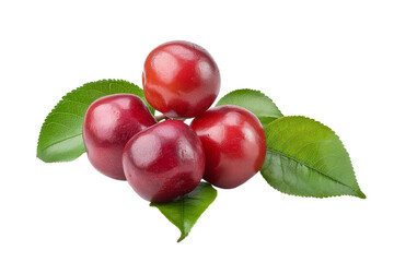 Red Surinam Cherry isolated on transparent background