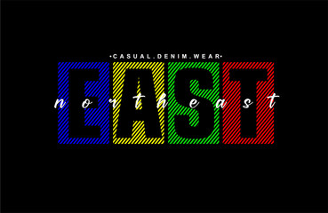 east t shirt design vector, Varsity T shirt Designs, Slogan T shirt Design 