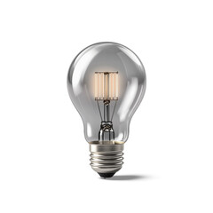 Isolated bright light bulb on white background   