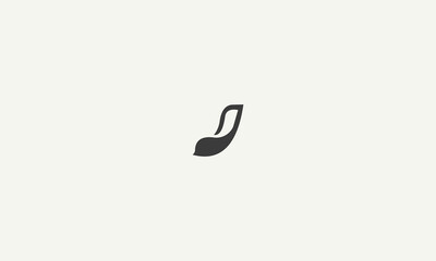 letter j simple monogram logo design vector illustration