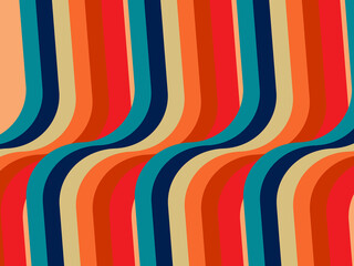 Colorful striped background. Vector illustration. Fun retro design, summer and carnival background.