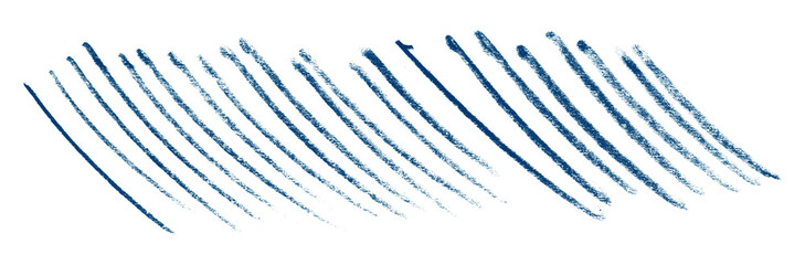 blue pencil strokes isolated on transparent background - obrazy, fototapety, plakaty