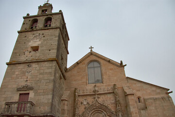 Fototapeta na wymiar View of the Matriz Church in Vila do Conde, Portugal