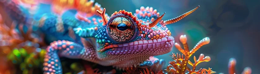 Fotobehang Genetic engineering creating bizarre and beautiful creatures © Premreuthai
