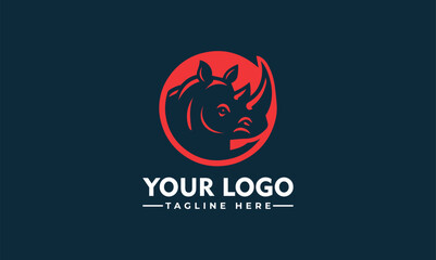 rhino logo vector Big Rhino logo Vector Design awesome rhino premium logo template for Business Identity