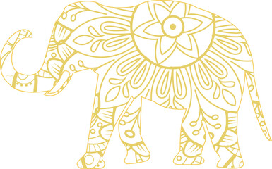 This is simple and vect5or Elephant Mandala Background and This background is editable.