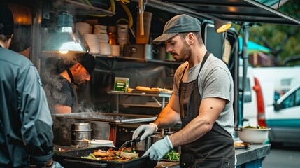 Food, Street Food and Fast Food, Food Trucks and Vendors