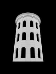 Details, elements of buildings classical architecture. Isolated on a black. Templates for art, design. - 777311842