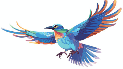 Bird flying icon decorative vector image illustrati