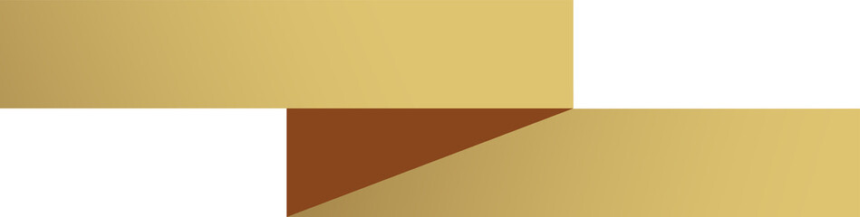 Golden label ribbon banner set