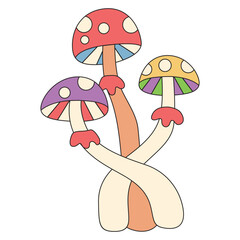 Retro Groovy Mushroom