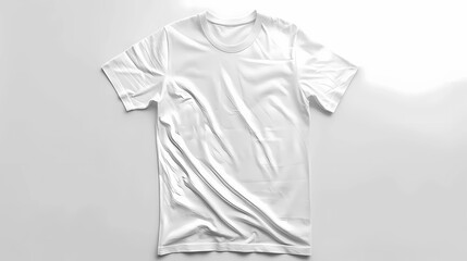 White t-shirt isolated on white background, Generative AI illustrtaions.
