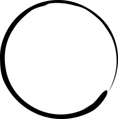 Circle drawn with brush. Design elements