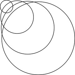 Circle line dynamic geometric, logo, icon