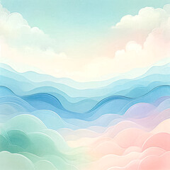 Obraz premium A gentle pastel background that blends soft hues together in a seamless gradient