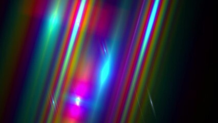 Abstract animated rainbow background, shimmering particles, glowing rays, light rays wave trails. Esotericism, mysticism, magic, sacred knowledge. loop - Powered by Adobe