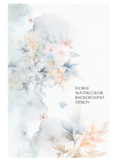 Watercolor flower style background design.