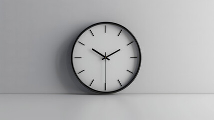 A minimalist clock with its hands removed, time's ambiguity highlighted