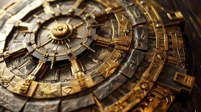 An ancient artifact with a puzzling mechanism, awaiting to be unlocked