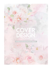 Watercolor flower style background design.