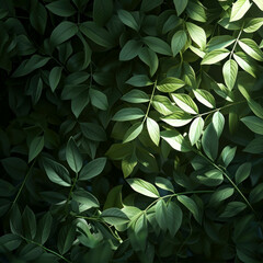 Immerse yourself in the beauty of a jungle leaf captured in meticulous detail, enhanced by realistic shadows and global illumination in the iconic style of National Geographic. AI generative.