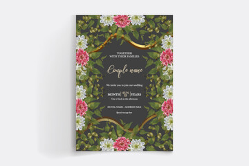 bridal shower floral invitation template
