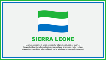 Sierra Leone Flag Abstract Background Design Template. Sierra Leone Independence Day Banner Social Media Vector Illustration. Sierra Leone Banner