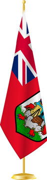 Bermuda flag on a flag stand.