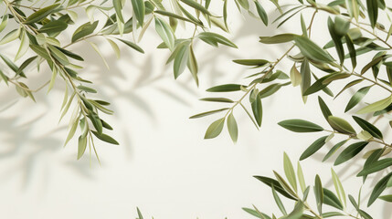 Fototapeta premium Olive branches background
