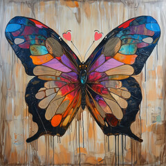 Experience the enchanting beauty of love with vibrant butterfly wings. AI generative art brings romance to life in this captivating image.