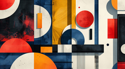 A creative composition where abstract forms meet modern typography, creating a striking contrast and visual harmony