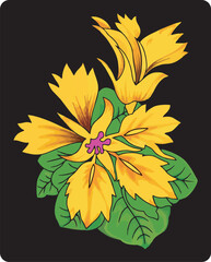 vector illustration of colorful flower