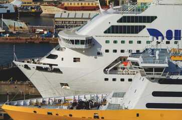 Mega LNG powered car, passengers pax and cargo transporter ro-ro ferry ship cruiseship cruise liner...