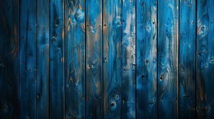 Blue wooden wall background or texture. Wooden texture with natural patterns. AI. - obrazy, fototapety, plakaty