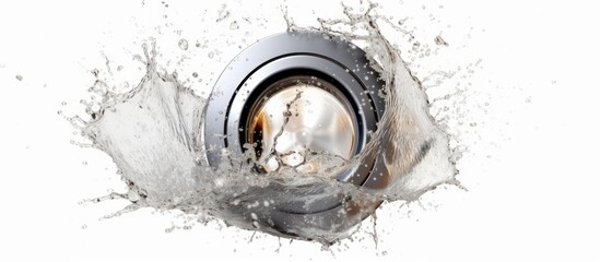 Water splash of the washing machine drum, AI generated - obrazy, fototapety, plakaty